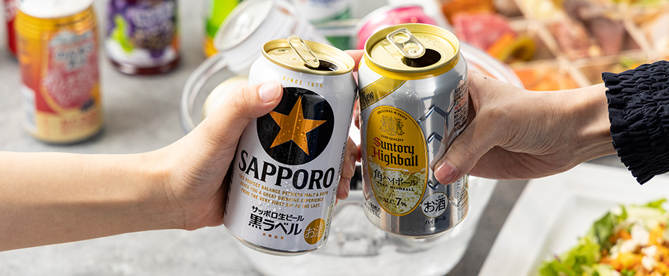 シーンに合わせたドリンクラインナップ