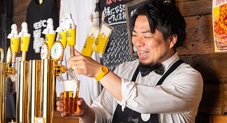 注ぎ方、味わいとビールのバリエーションが豊富