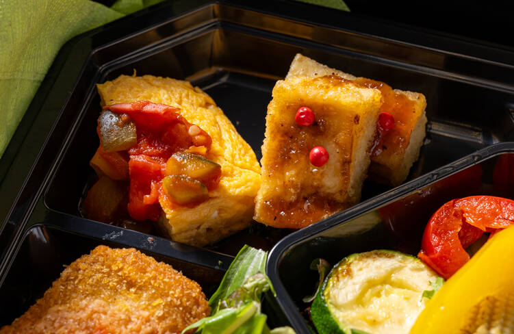 自家製ラタトゥイユ&オムレット、豆腐ステーキ～トリュフ醤油～