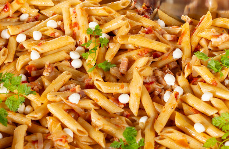 【温製】イベリコ豚とパールモッツァレラのパスタ