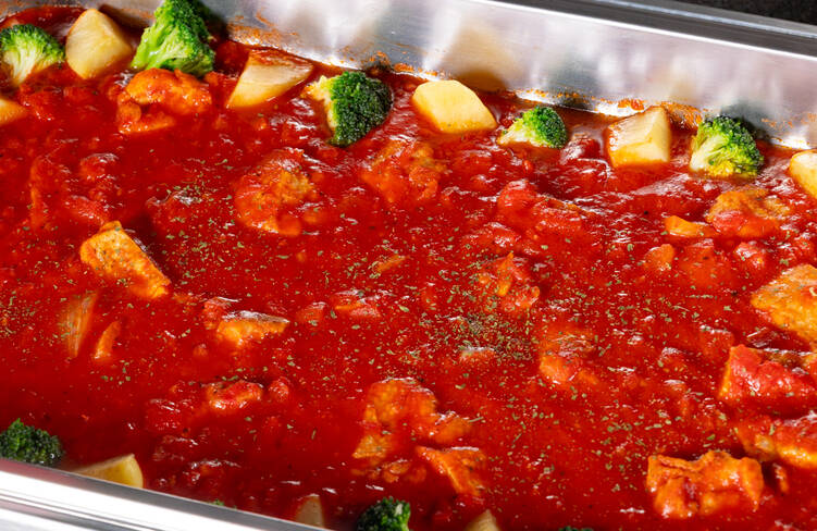 【温製】グリルチキンのトマト煮込み