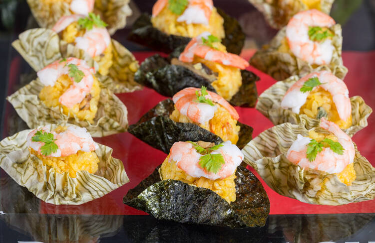 海の幸とキノコのひとくちパエリア