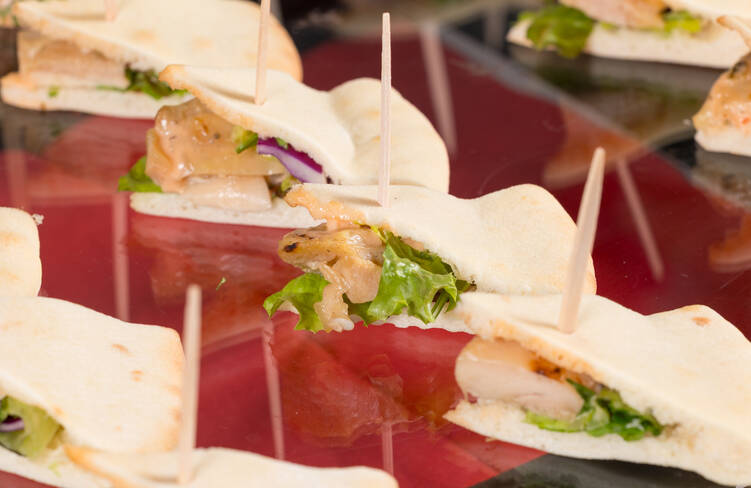 チキンステーキのピタパンサンド