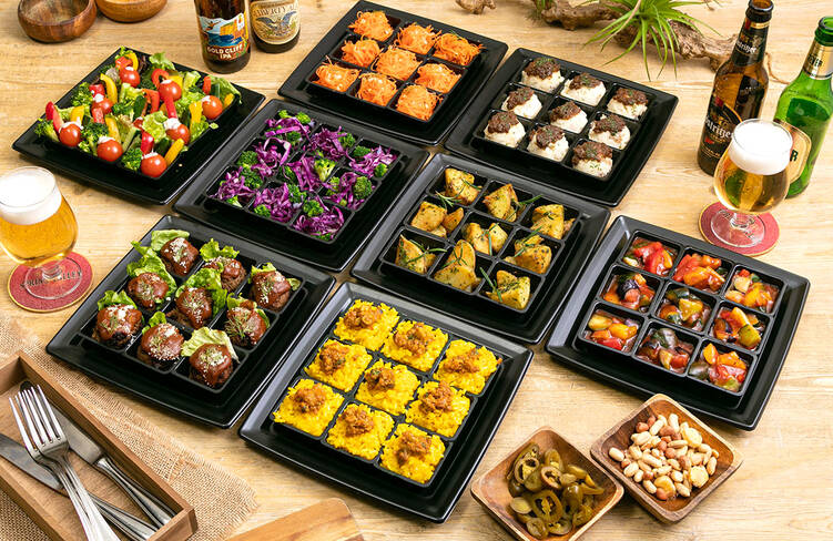 9名様の盛り付けイメージ