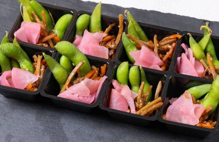 枝豆と漬物・きんぴらごぼう