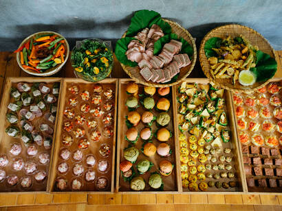 有機野菜&カラフルミニバーガーケータリングL