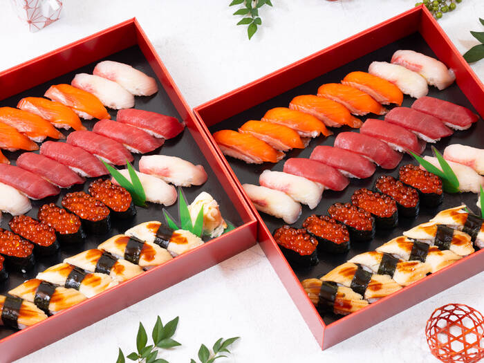 鮨だけお届け》折箱で届く豊洲直送のつかごしの鮨｜懐石tsukagoshi