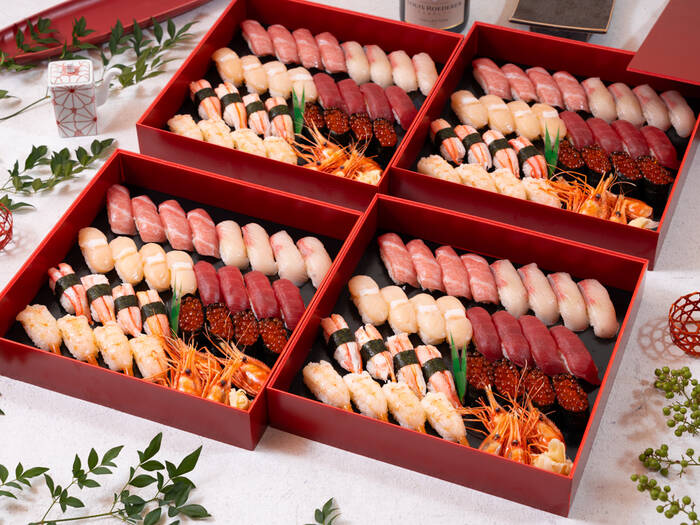 鮨だけお届け》折箱入・豊洲直送つかごしの極鮨｜懐石tsukagoshi(カイ