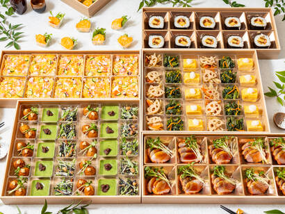 全品折箱入り小分け・藤の三日月プラン