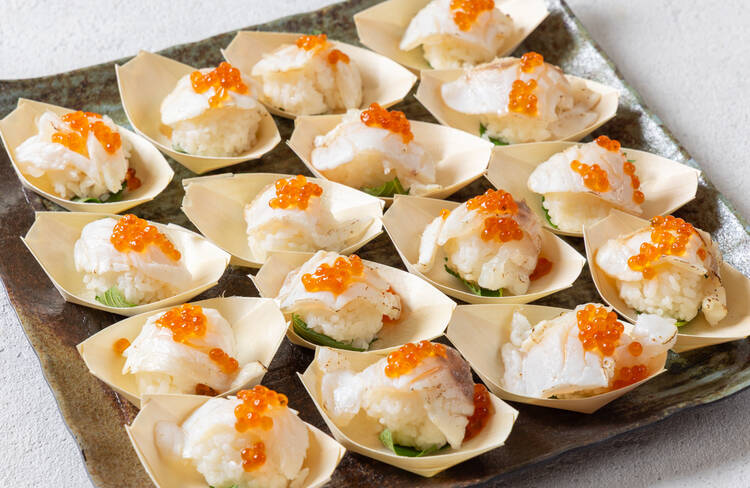 お墨付き鯛の手毬炙り