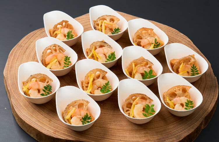 ゆず薫る揚げ出し豆腐 えびあんかけ仕立て