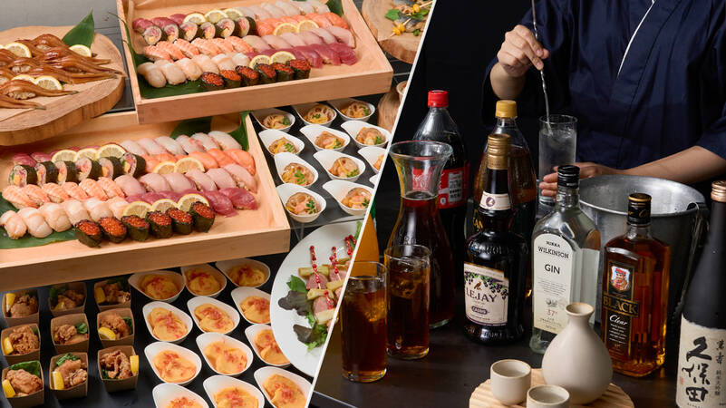 鮨ケータリングまつきコミコミプラン B 【日本酒つき】サワーも飲める2時間飲み放題付き(7,920円/人)