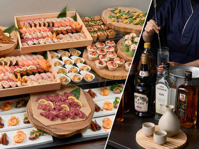 鮨ケータリングまつきコミコミプラン D 【日本酒つき】サワーも飲める2時間飲み放題付き