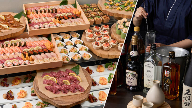 鮨ケータリングまつきコミコミプラン D 【日本酒つき】サワーも飲める2時間飲み放題付き(13,200円/人)