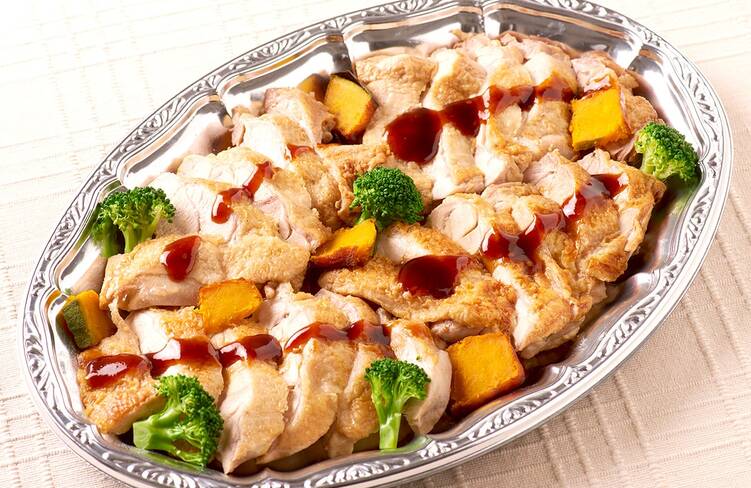 鶏肉と季節野菜のロースト