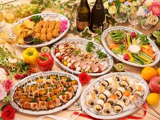 【手まり寿司つき】リーズナブルフィンガーデリプラン(1,285円) 