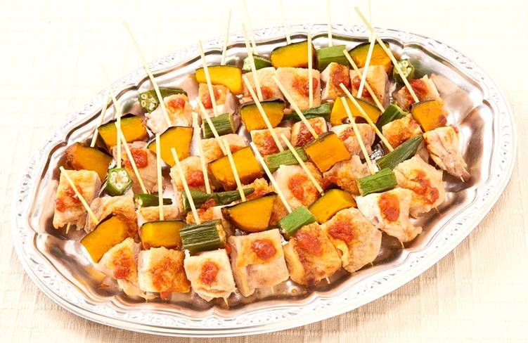 鶏もも肉と野菜のピンチョス