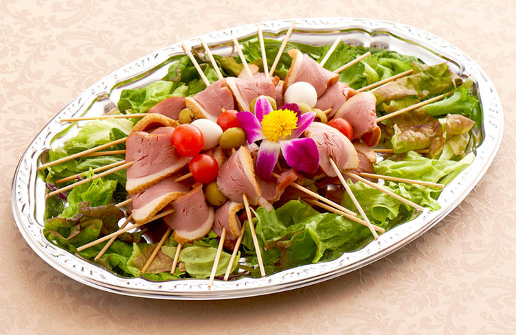 合鴨のピンチョス３種盛り