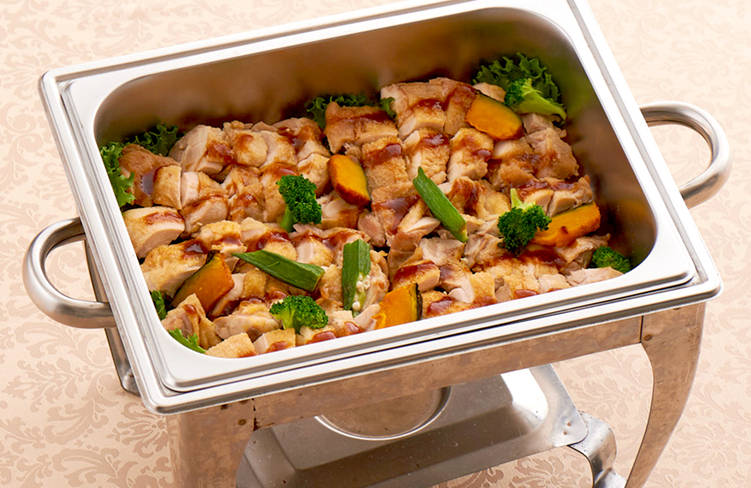 鶏肉と季節野菜のロースト