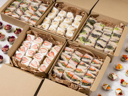 野菜3種&フルーツサンド2種と惣菜プラン