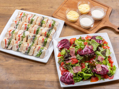 NYベーグルサンド×彩色シーザーサラダプラン