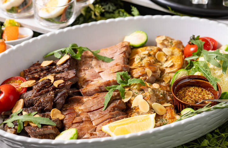 【温製】お肉のロースト盛り合わせ(牛・豚・鶏)