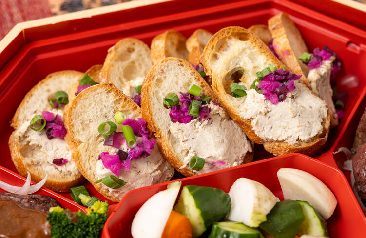 鯖と柴漬けカナッペ