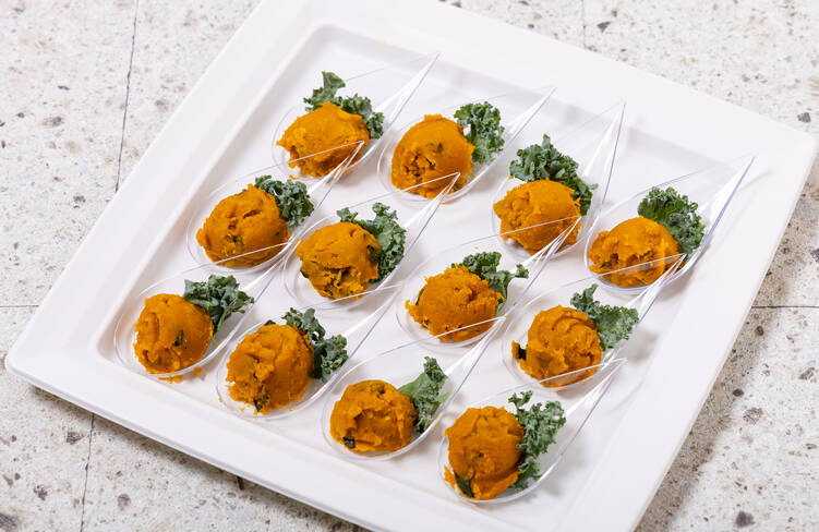 カボチャとクリームチーズのサラダ