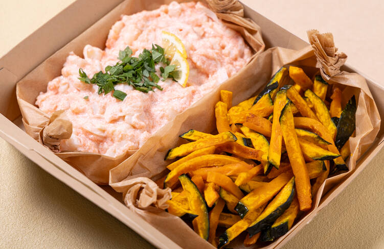 タラモサラダ・かぼちゃのカレーフライ