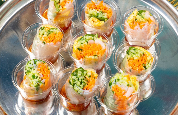 季節野菜の生春巻き