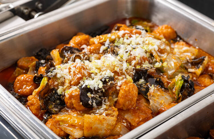 【温製】海老団子と野菜のチリソース