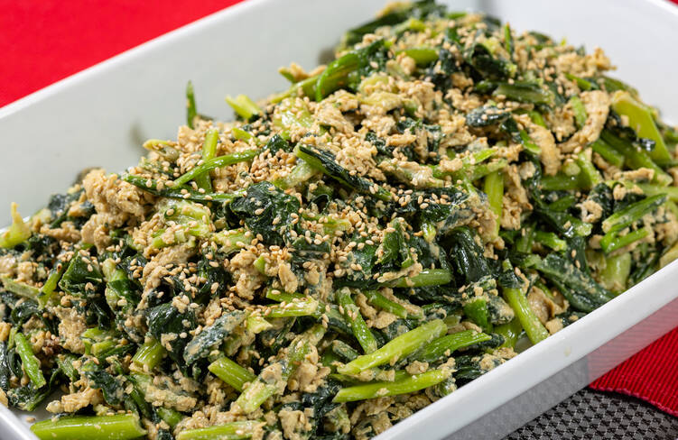 小松菜と炒り卵