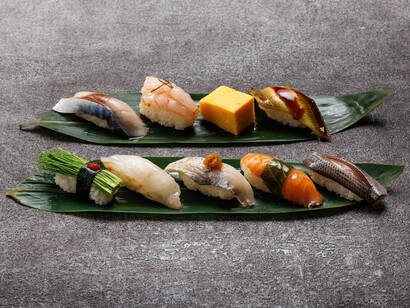 目の前で職人が握る‐彩り定番 8貫プラン‐