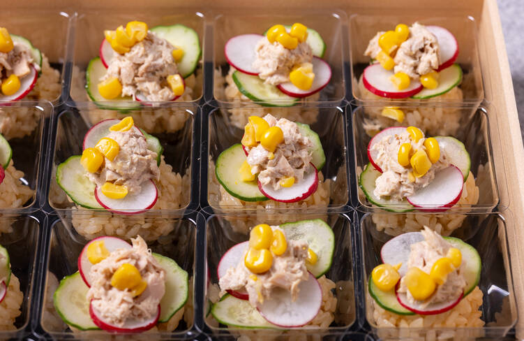 ツナとコーンの手毬仕立て