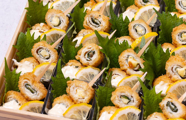 鶏ハムの大葉しそチーズ揚げ