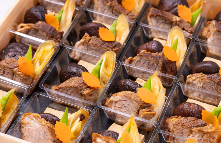 柔らか厚切り牛肉のすき焼き風