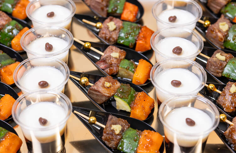 ハラミステーキピンチョス、コーヒーゼリー