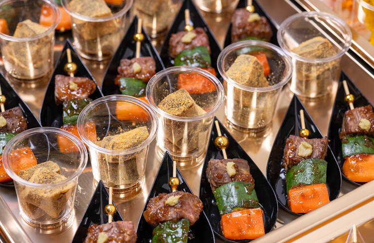 ハラミステーキピンチョス・わらび餅