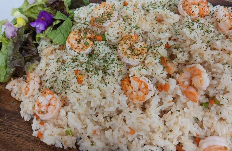 エビとブロッコリーのバターライス