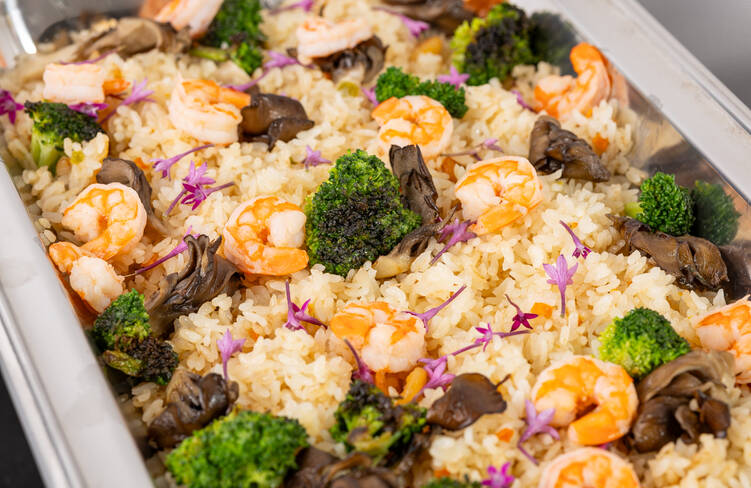 エビとブロッコリーのバターライス