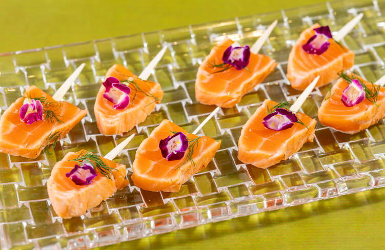 サーモンのミキュイ バジルのアクセント