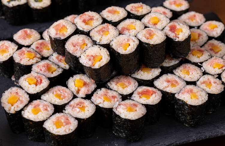 相性抜群！トロタク巻き寿司