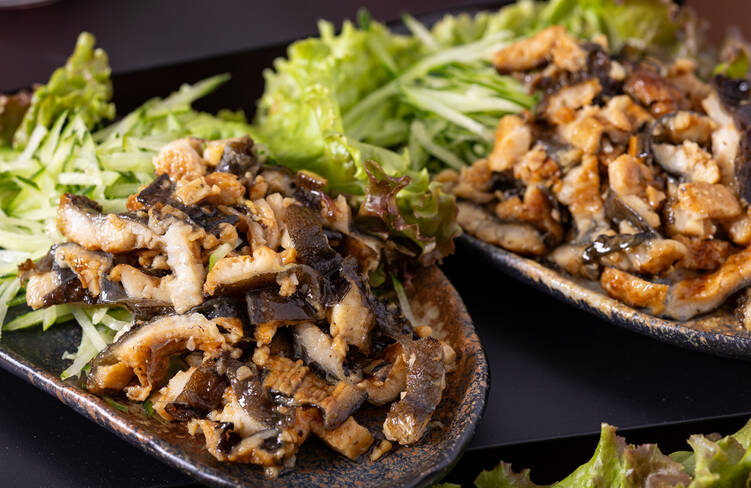 ふんわり甘シャキ食感！煮アナゴきゅうり