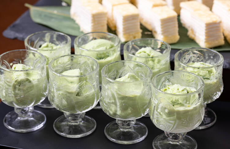 お口直しのひんやりデザート「抹茶アイス」