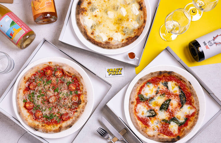 6～12名様分のイメージ(27㎝大のピザ1枚を8カットに切り分けてお届け)