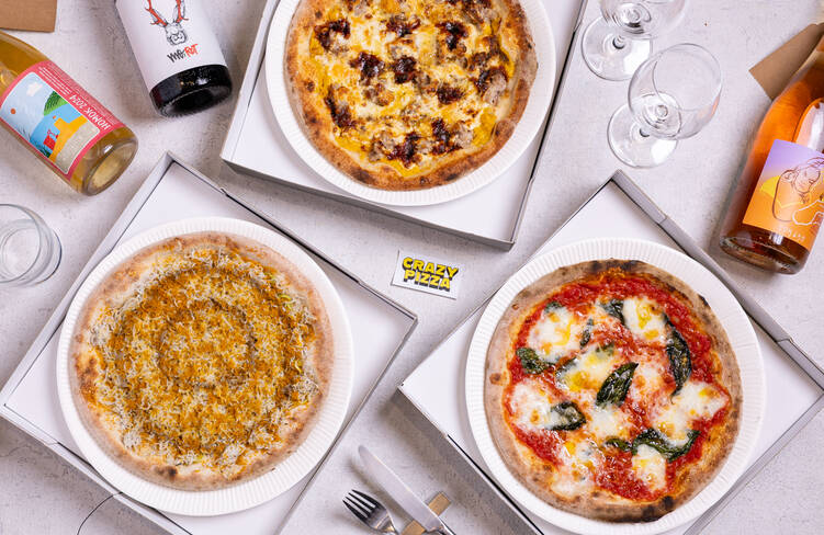 6～12名様分のイメージ(27㎝大のピザ1枚を8カットに切り分けてお届け)