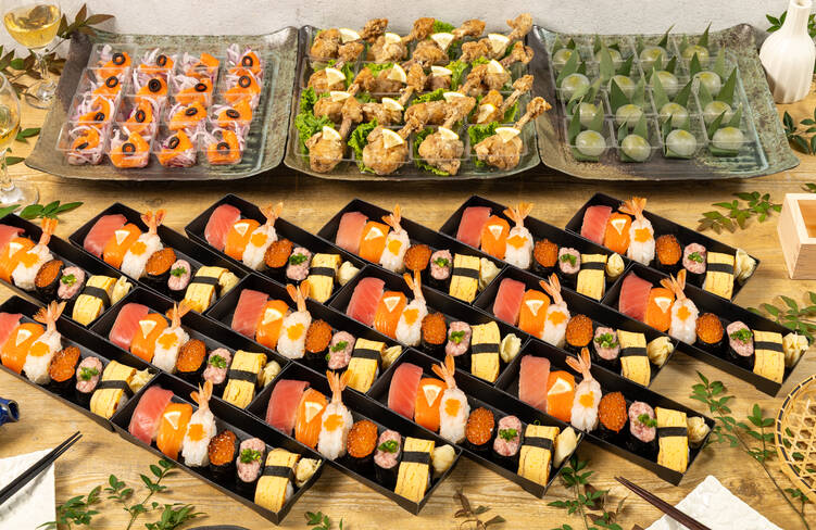 16名様分の盛り付けイメージ