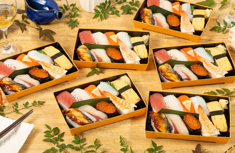 小分け対応時の6名様の盛付イメージ(オプション選択)