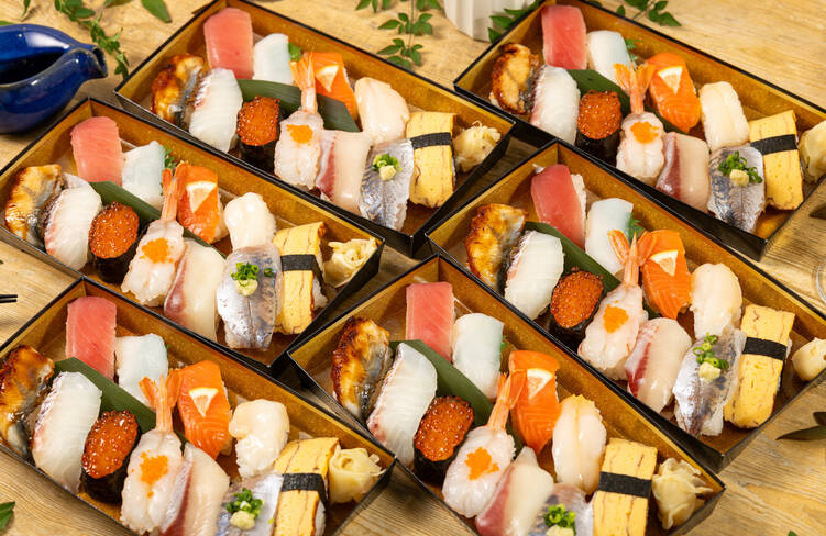 小分け対応時の6名様の盛付イメージ(オプション選択)