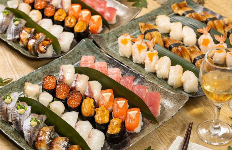 パーティシーンに一番人気の鮨は、幅広い世代の参加者にお勧めの逸品です